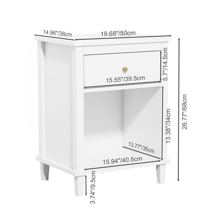 FAMIKITO 1 Drawer Nightstand Wayfair